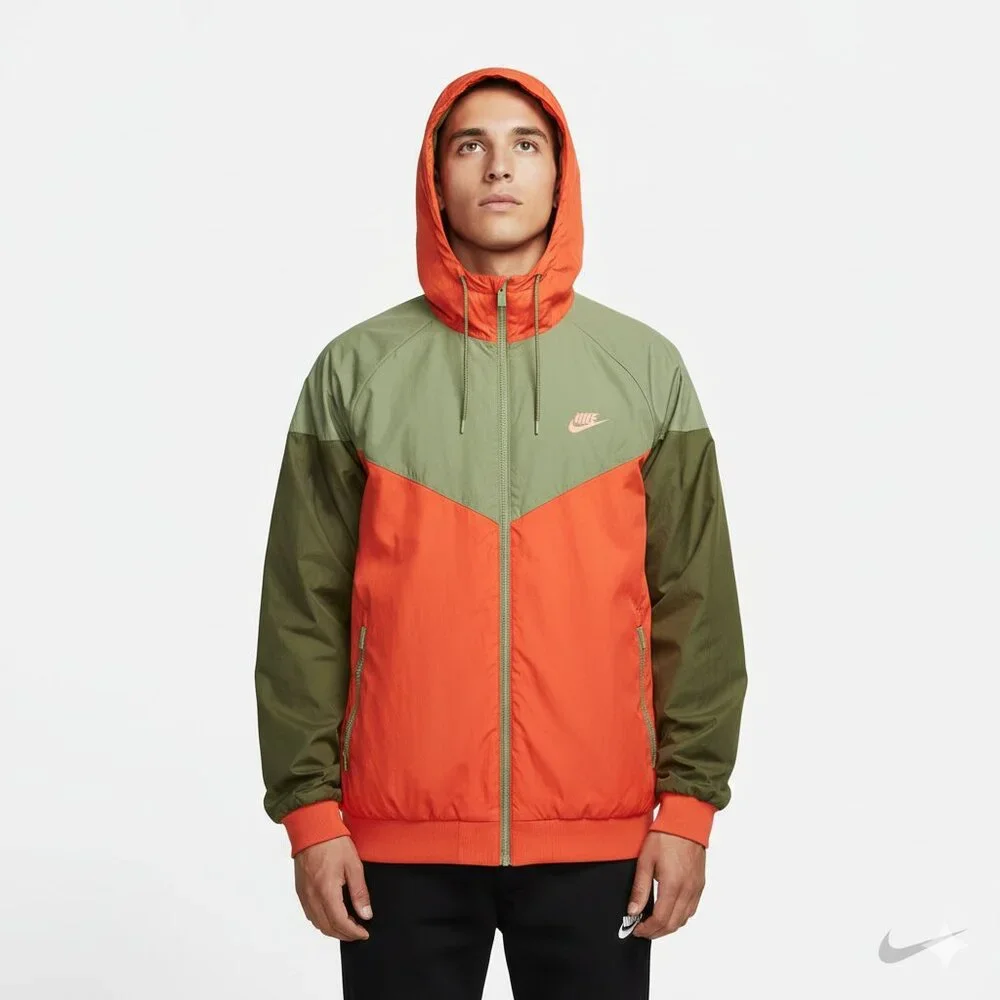 Vintage Nike Men's XXL Colorblock Hooded Windbreaker‎
